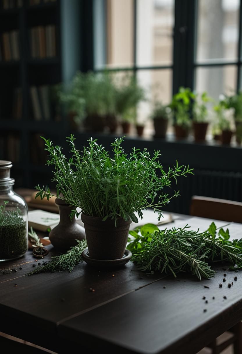 Mysterious books in a dark, academic setting.