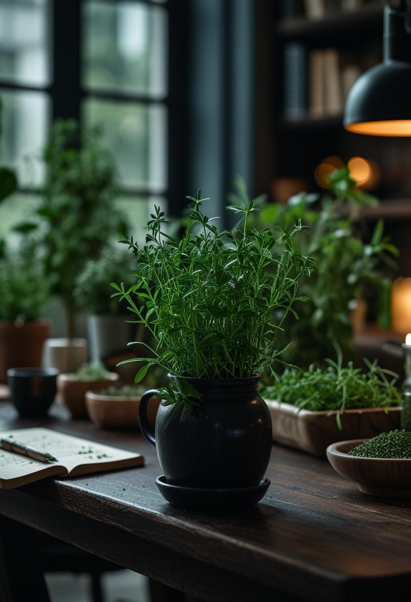 Dark books, mystery, and academia in a moody atmosphere.