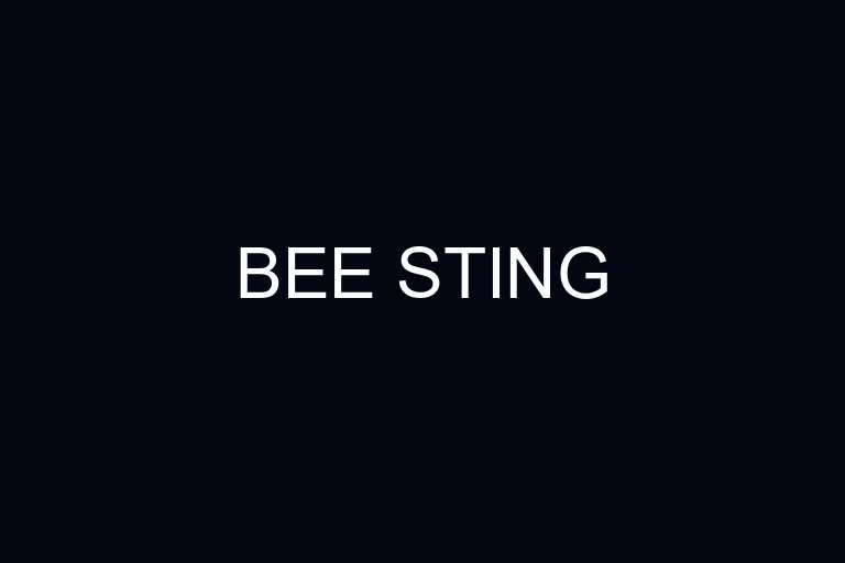 bee sting overview