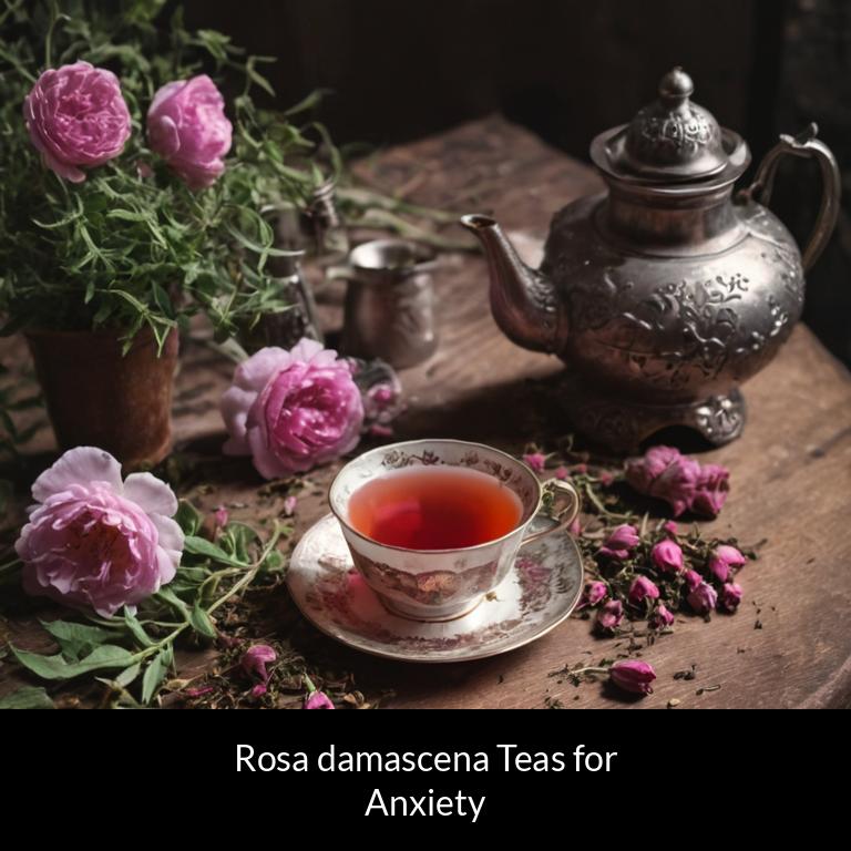 herbal teas for anxiety rosa damascena herbs