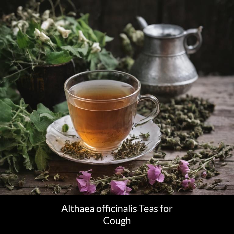 herbal teas for cough althaea officinalis herbs