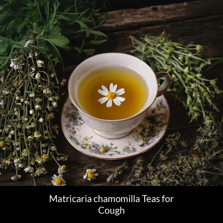 herbal teas for cough matricaria chamomilla herbs