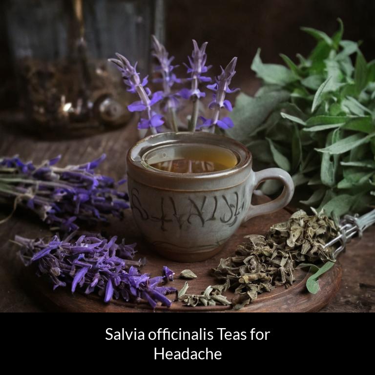 herbal teas for headache salvia officinalis herbs
