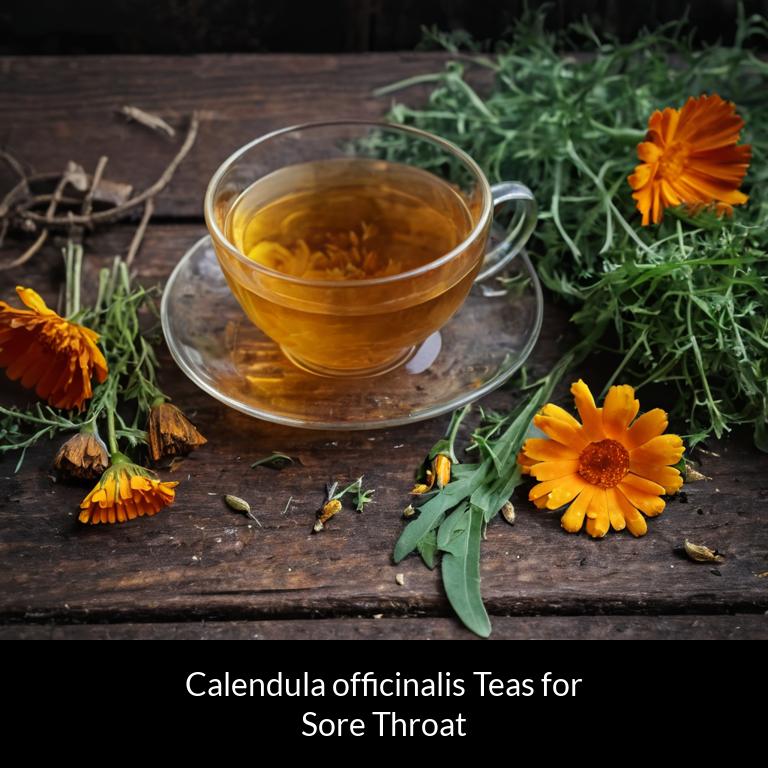 herbal teas for sore throat calendula officinalis herbs