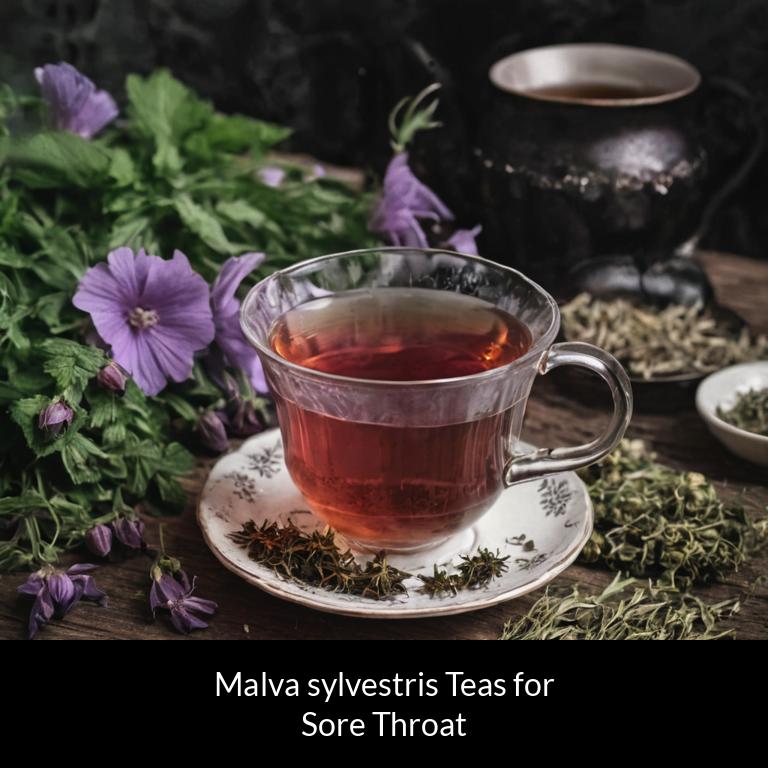 herbal teas for sore throat malva sylvestris herbs