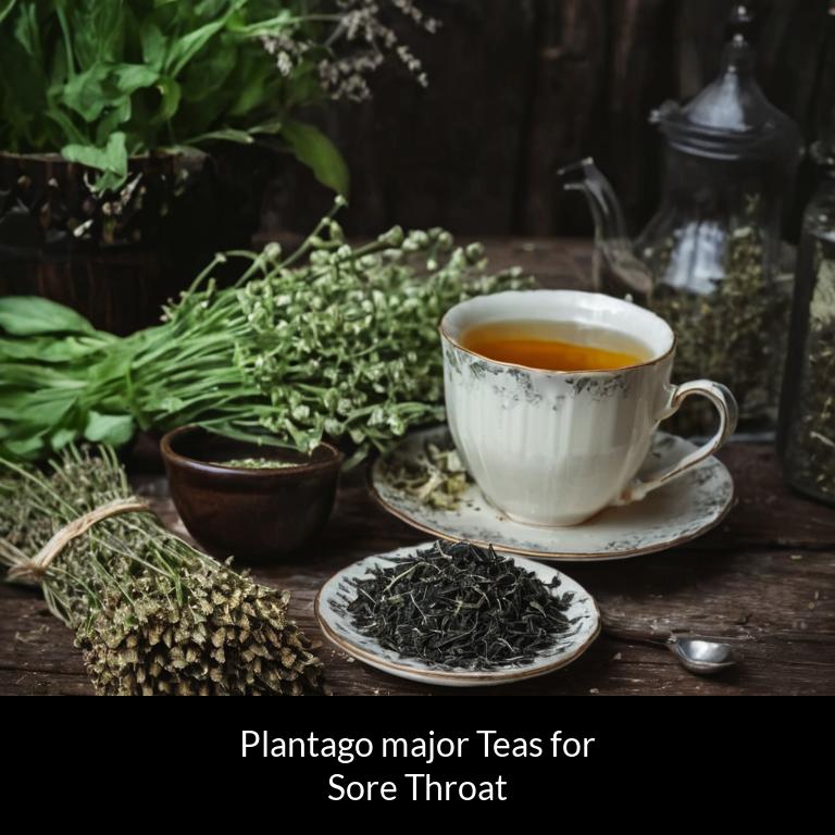 herbal teas for sore throat plantago major herbs
