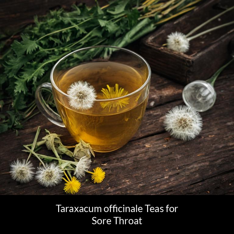 herbal teas for sore throat taraxacum officinale herbs