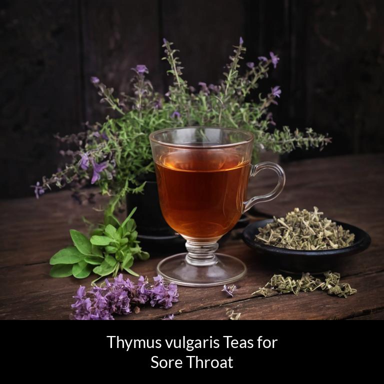 herbal teas for sore throat thymus vulgaris herbs