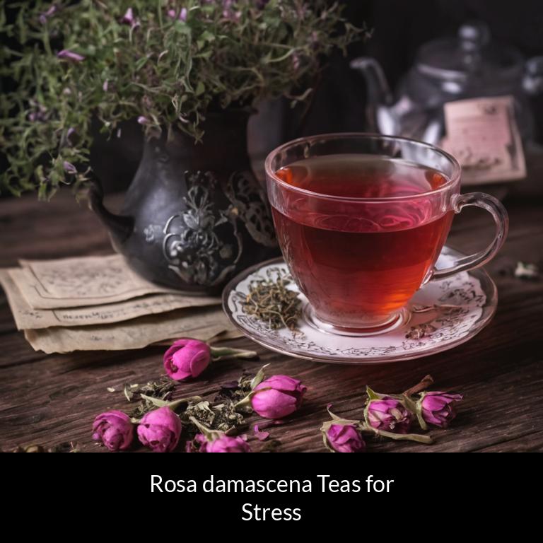 herbal teas for stress rosa damascena herbs