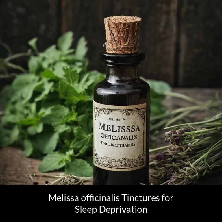 herbal tinctures for sleep deprivation melissa officinalis herbs