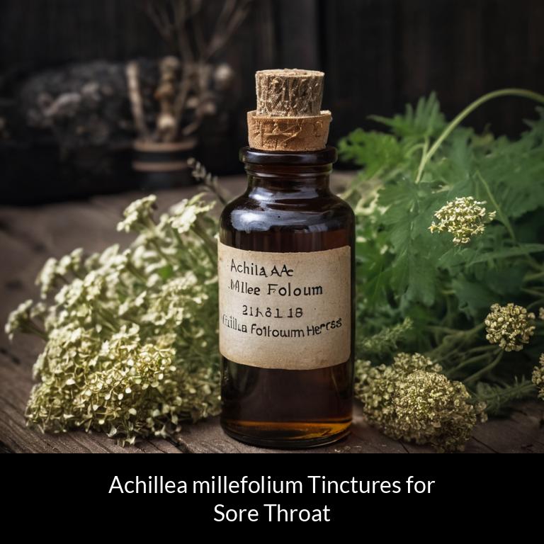 herbal tinctures for sore throat achillea millefolium herbs