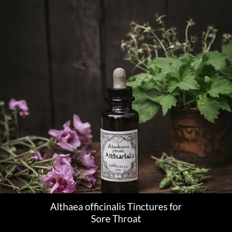 herbal tinctures for sore throat althaea officinalis herbs