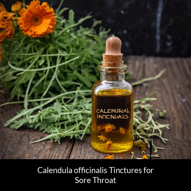 herbal tinctures for sore throat calendula officinalis herbs