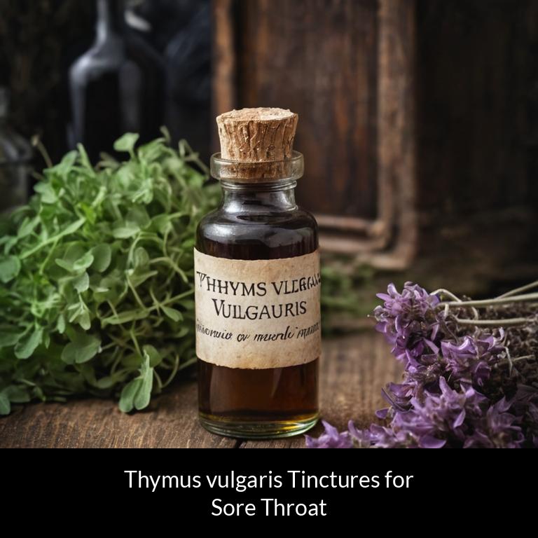 herbal tinctures for sore throat thymus vulgaris herbs