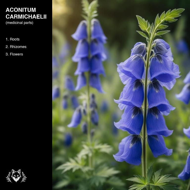 parts of Aconitum carmichaelii