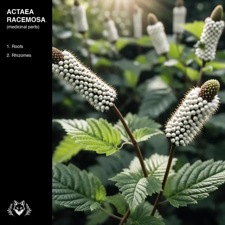 parts of Actaea racemosa