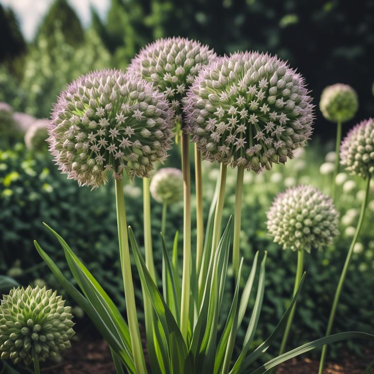 Allium sativum plant