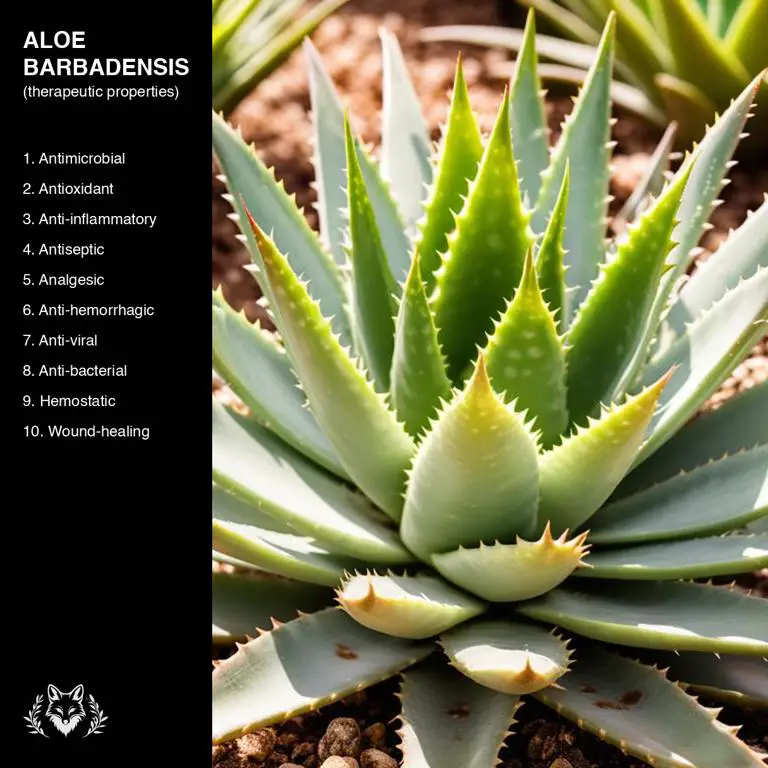 properties of Aloe barbadensis