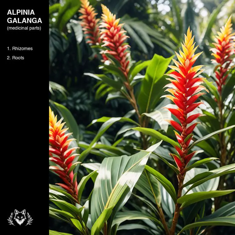 parts of Alpinia galanga