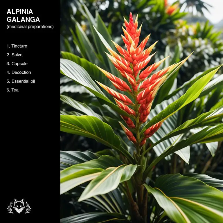 preparations of Alpinia galanga