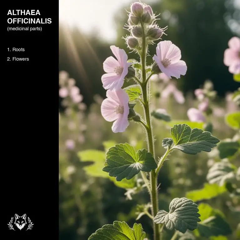 parts of Althaea officinalis