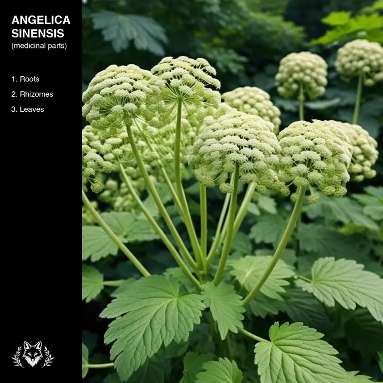 parts of Angelica sinensis