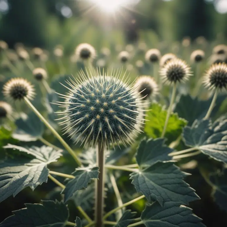 Arctium lappa plant