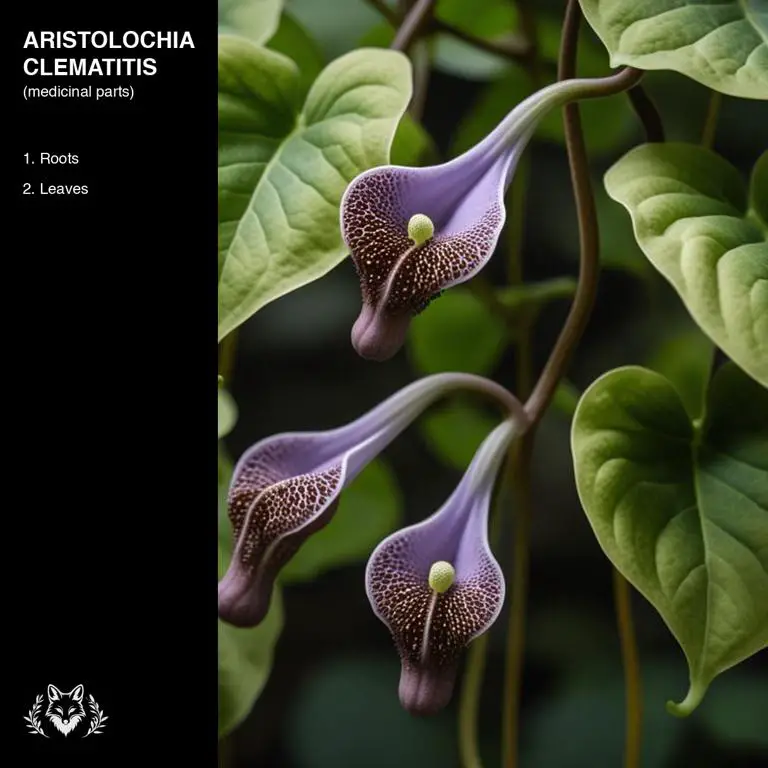 parts of Aristolochia clematitis