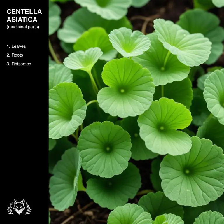 parts of Centella asiatica