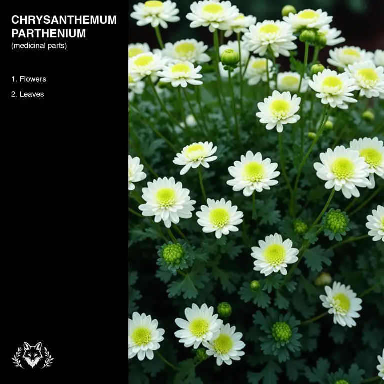 parts of Chrysanthemum parthenium