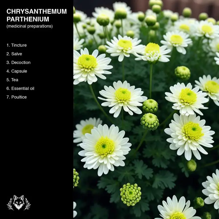 preparations of Chrysanthemum parthenium