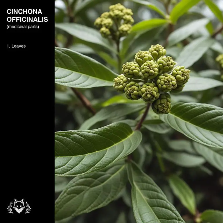 parts of Cinchona officinalis