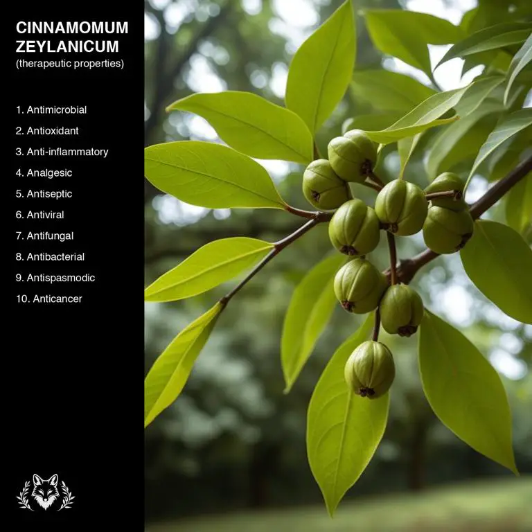 properties of Cinnamomum zeylanicum