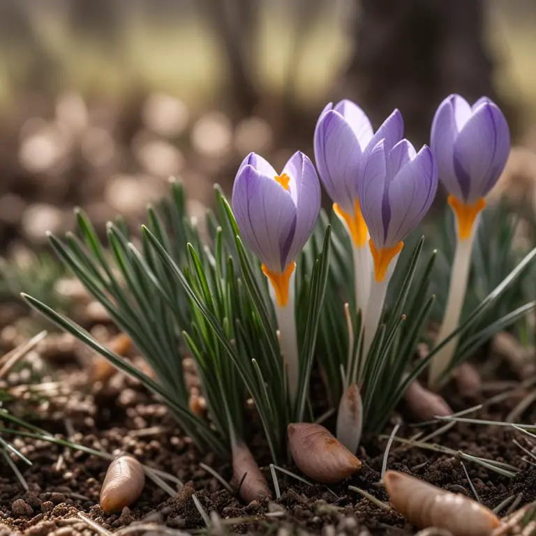 Crocus sativus plant