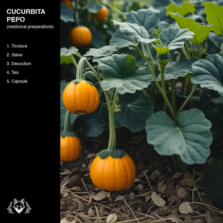 preparations of Cucurbita pepo