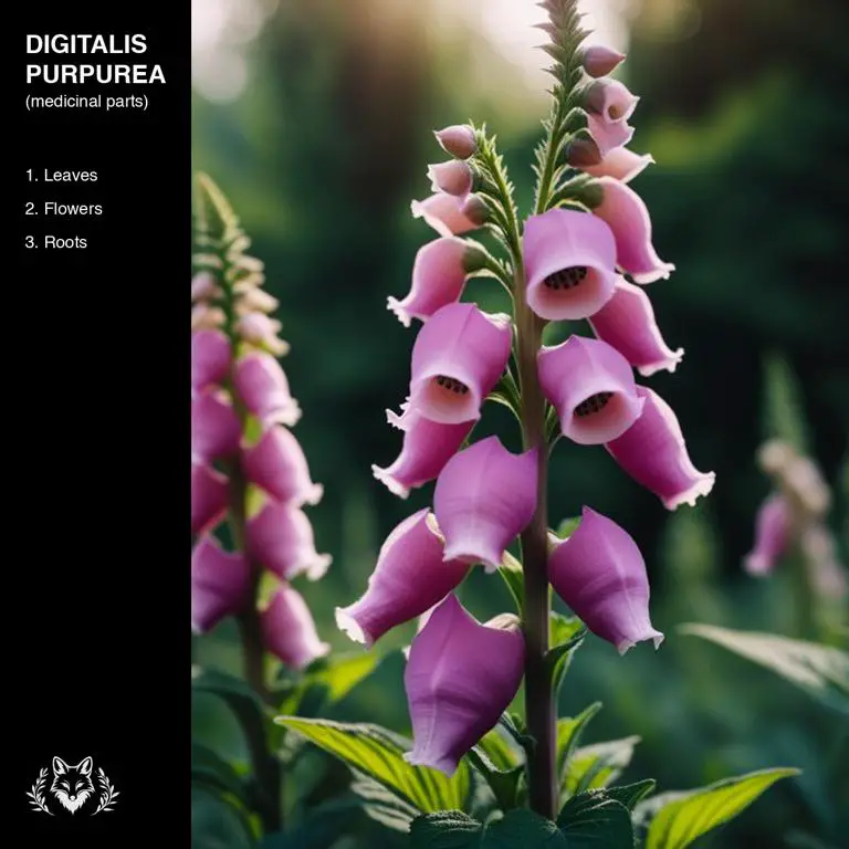 parts of Digitalis purpurea