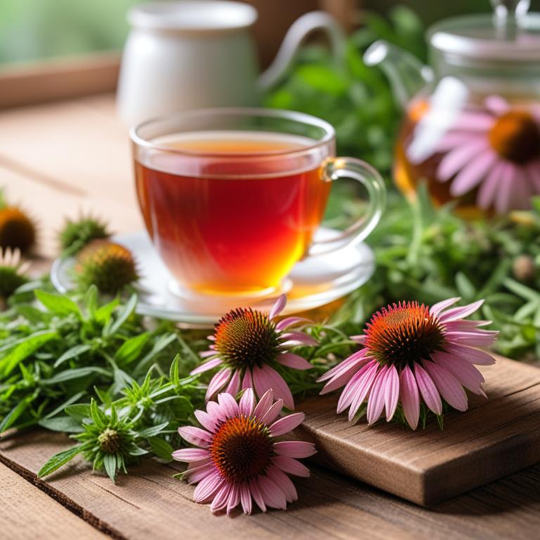 tea made with Echinacea angustifolia