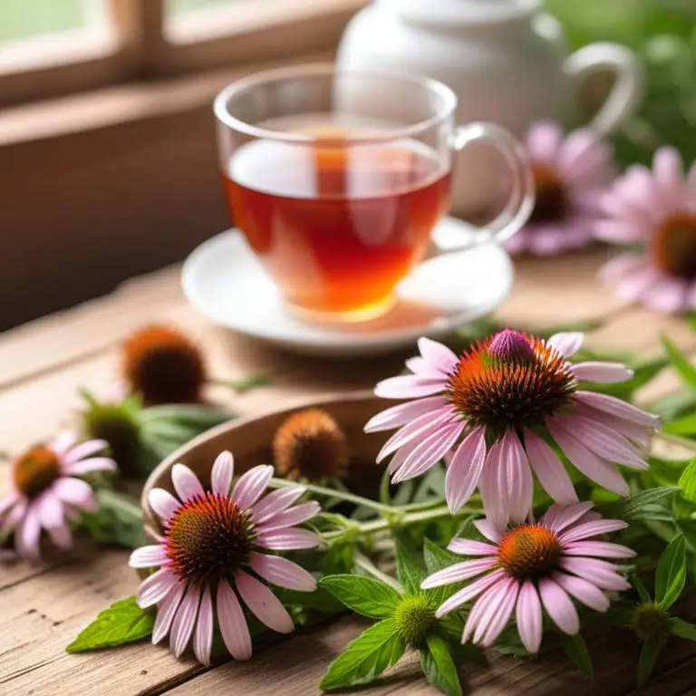 tea made with Echinacea pallida