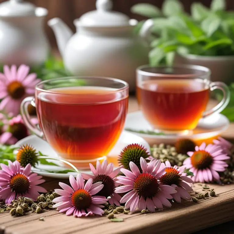 tea made with Echinacea purpurea