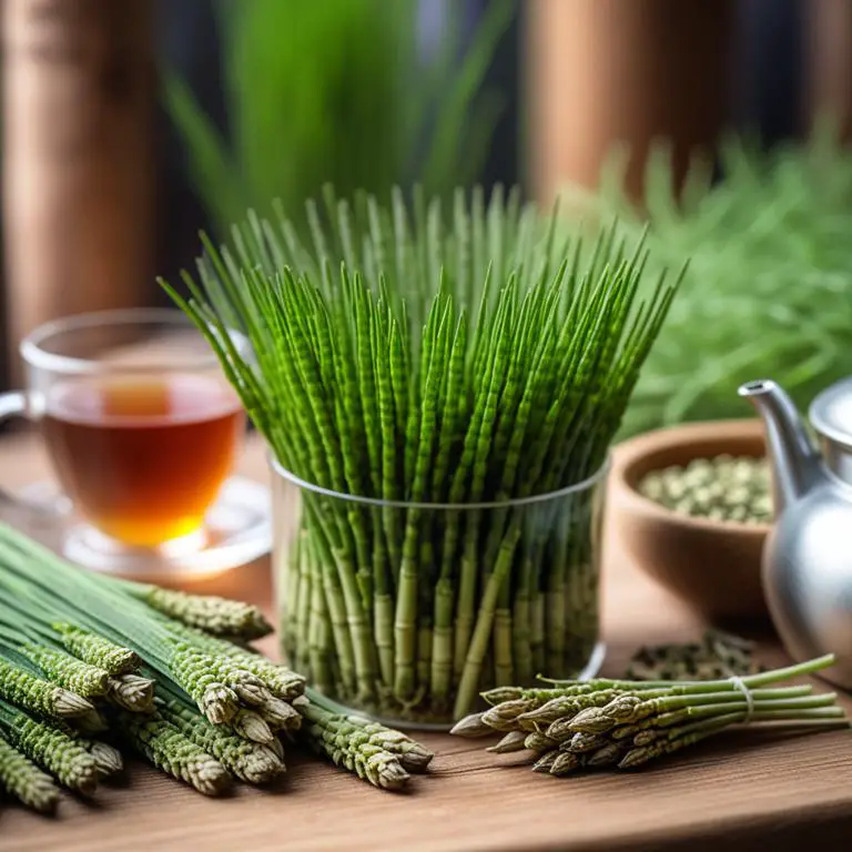 tea made with Equisetum arvense