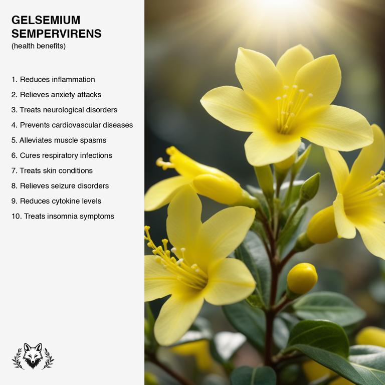 benefits of Gelsemium sempervirens