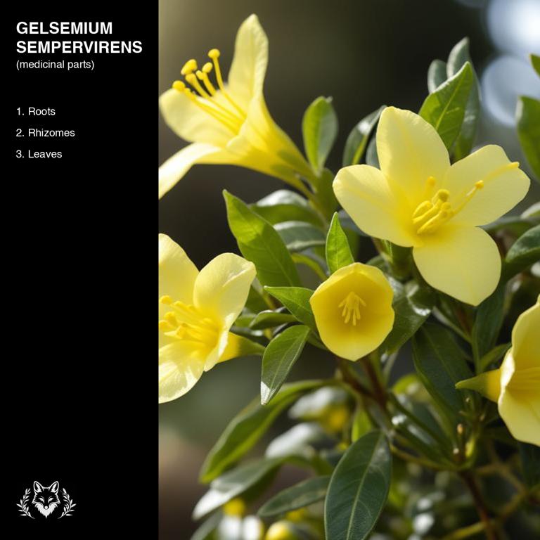 parts of Gelsemium sempervirens