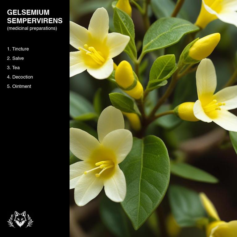 preparations of Gelsemium sempervirens