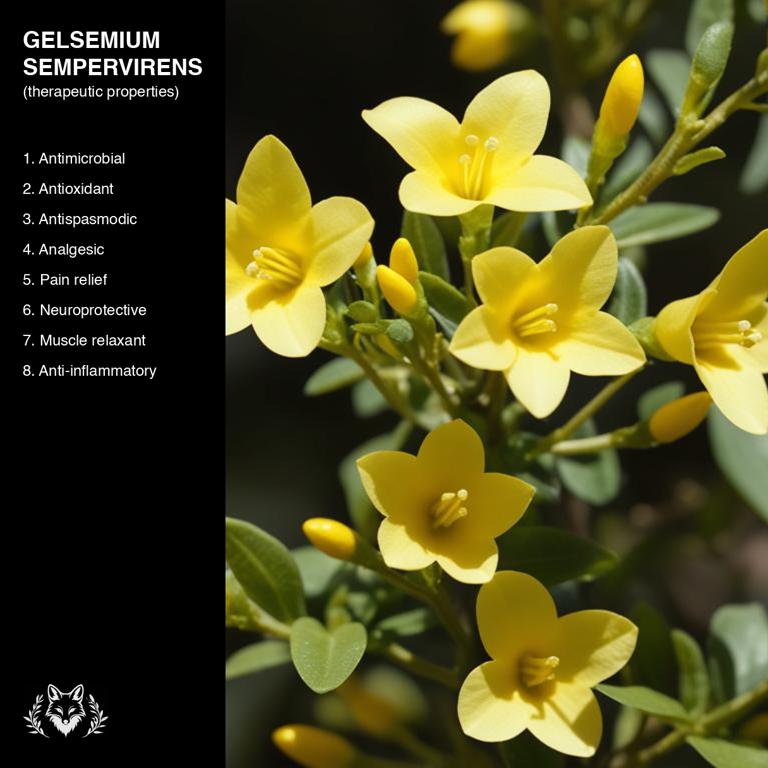 properties of Gelsemium sempervirens