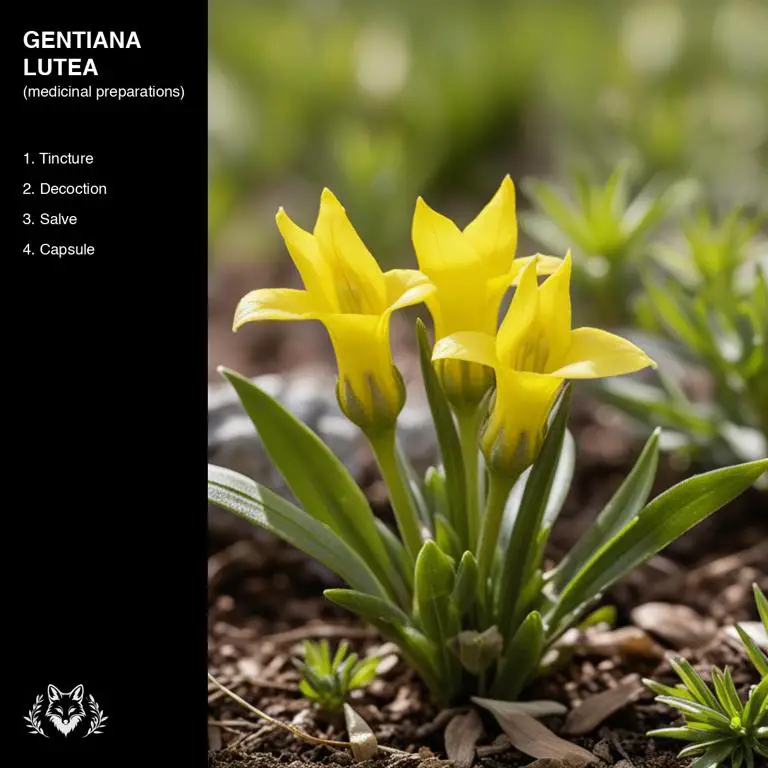 preparations of Gentiana lutea