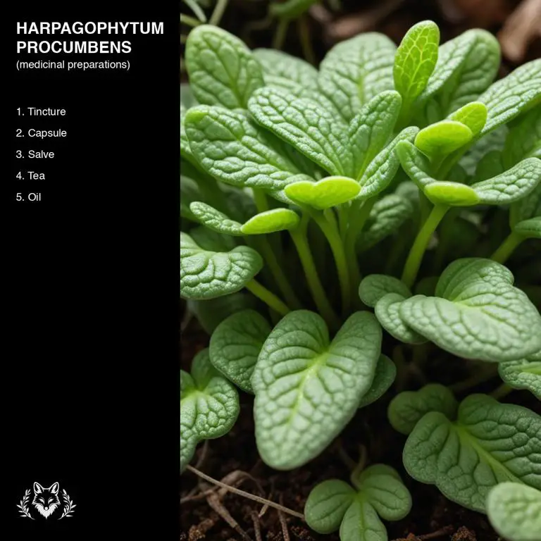 preparations of Harpagophytum procumbens