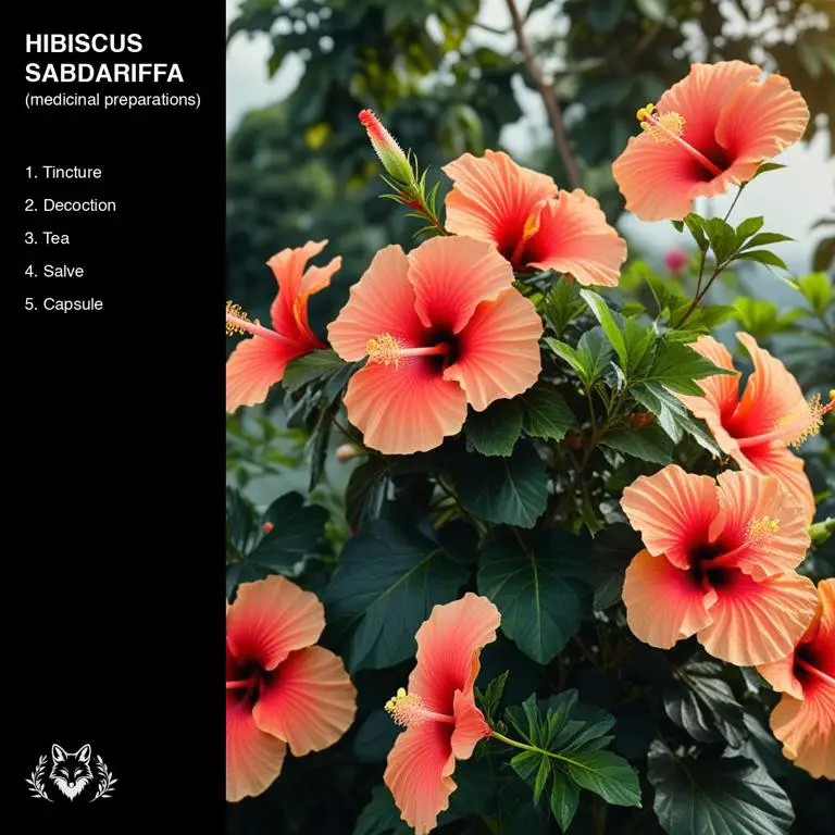 preparations of Hibiscus sabdariffa