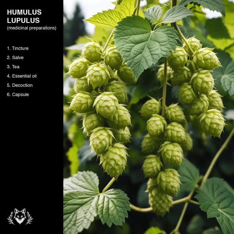 preparations of Humulus lupulus