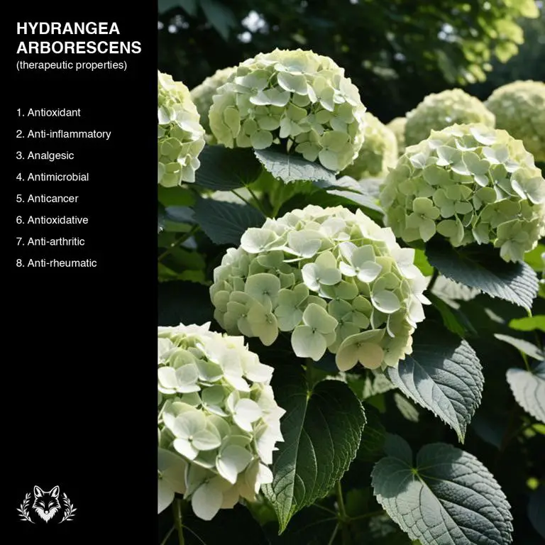 properties of Hydrangea arborescens