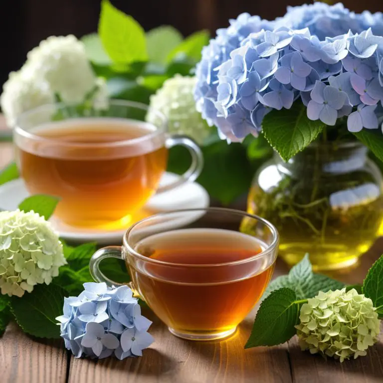 tea made with Hydrangea arborescens